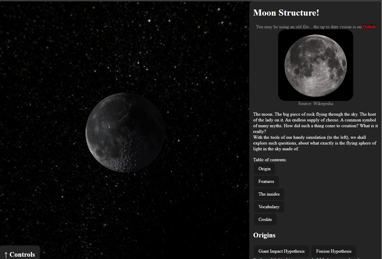 Science Moon Model screenshot